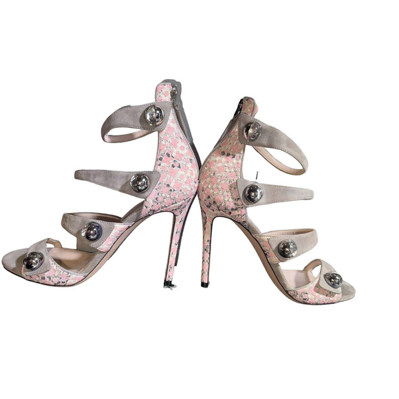 Giorgio Armani Stiletto Heels 36 N Pink Taupe Snake X1P938 - Picture 2 of 8
